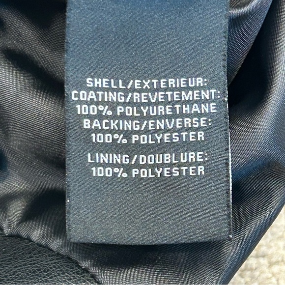 7 For All Mankind black faux leather pleather moto mini skirt zipper detail Sz L - Picture 9 of 11